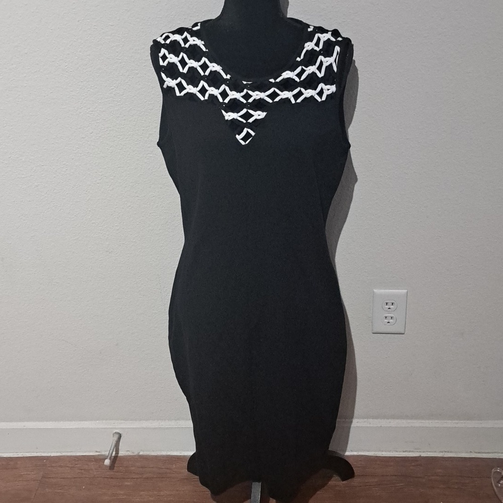 NWT ESCADA SPORT EUR42 black stretch dress, $350.00